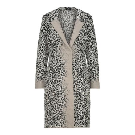 Monari monari Gebreid vest grijs / zwart / wit