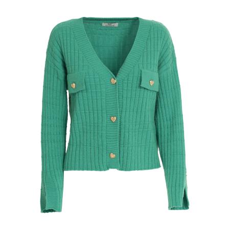 Influencer Influencer Gebreid vest Fancy groen