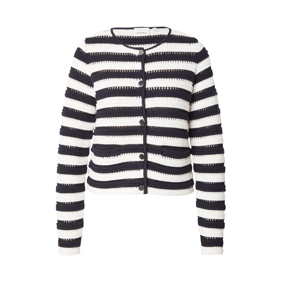 Comma COMMA Gebreid vest zwart / wit -