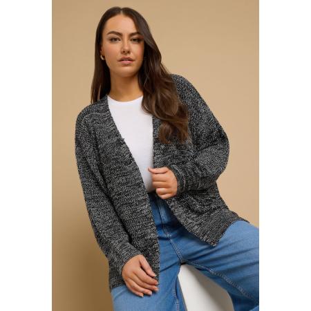 Yours Gebreid Vest Met Ballonmouwen In Grijs Size 58-60