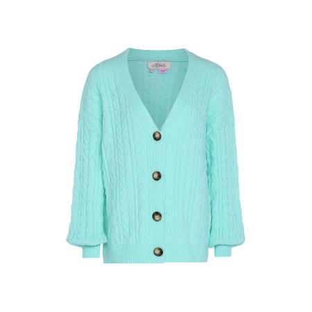 aleva aleva Gebreid vest mintgroen