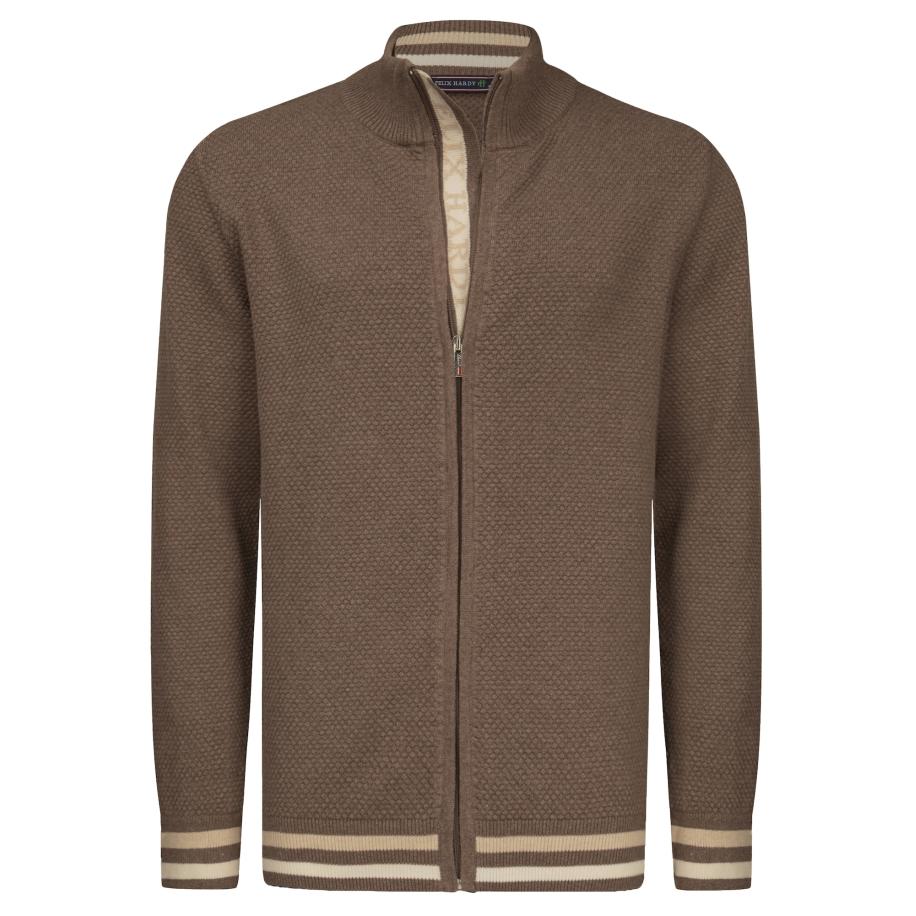 Felix Hardy Felix Hardy Gebreid vest mokka / lichtbruin -