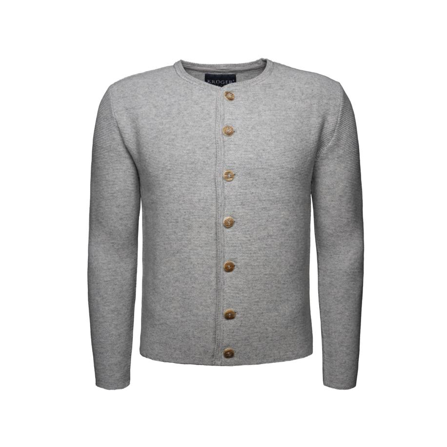 Krüger Buam Gebreid vest lichtgrijs Grijs