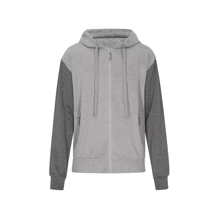 Mo ATHLSR Mo ATHLSR Sweatvest lichtgrijs / donkergrijs -