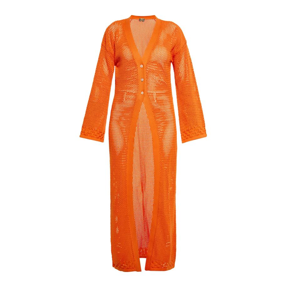 ebeeza ebeeza Gebreid vest oranje -