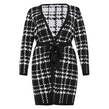 Yoek YOEK Gebreid vest zwart / wit