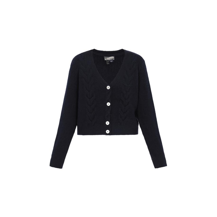 DreiMaster DreiMaster Vintage Gebreid vest navy -