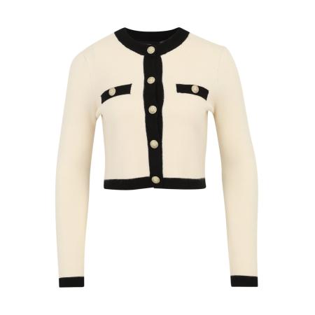 Vero Moda Vero Moda Petite Gebreid vest VMSABA crème / zwart