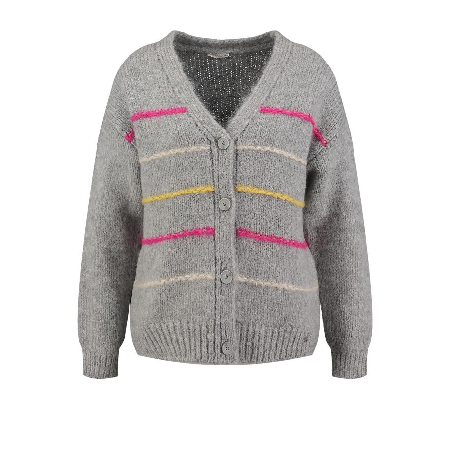 Key Largo Key Largo Gebreid vest Candy beige / geel / grijs / pink -