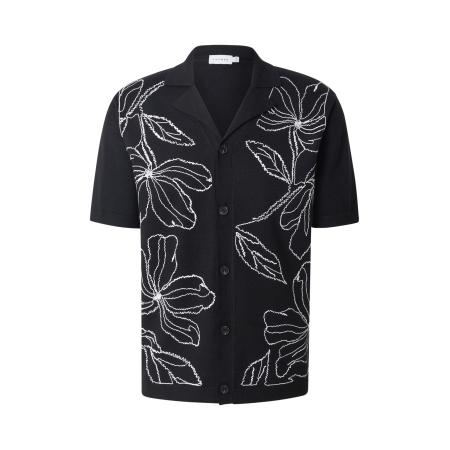 Topman TOPMAN Gebreid vest zwart / wit