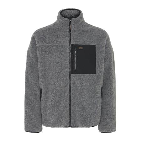 Solid !Solid Fleece jas MCWALTHER donkergrijs / zwart