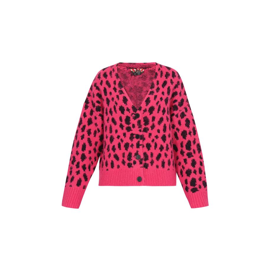 MYMO myMo ROCKS Gebreid vest framboos / zwart -