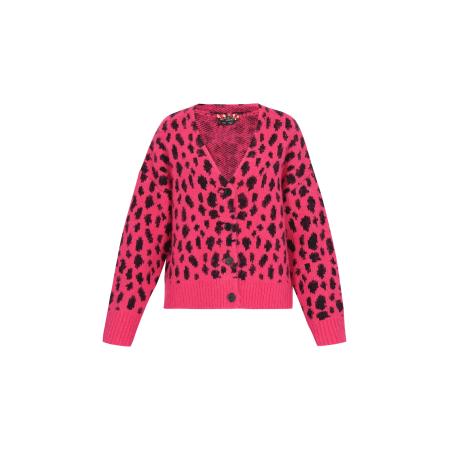 MYMO myMo ROCKS Gebreid vest framboos / zwart