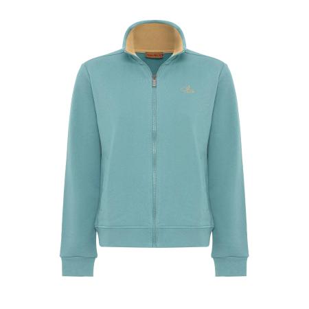 Cool Hill Cool Hill Sweatvest beige / mintgroen