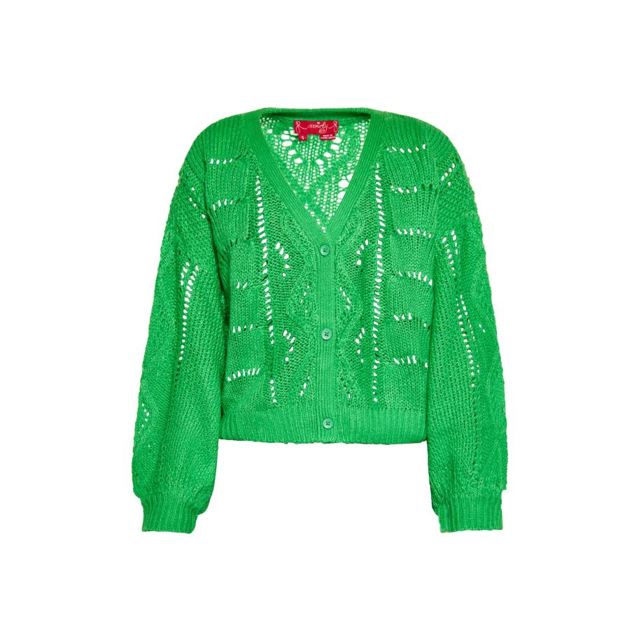 Swirly swirly Gebreid vest groen -
