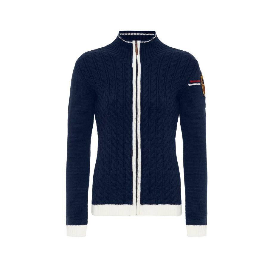 Williot Williot Gebreid vest navy / wit -