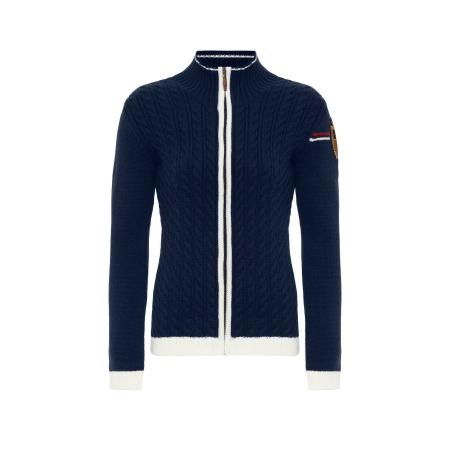 Williot Williot Gebreid vest navy / wit