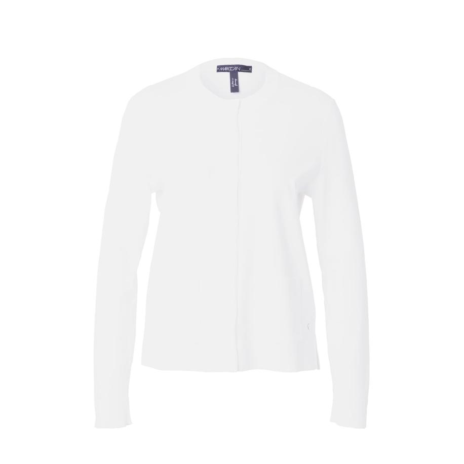 Marc Cain Marc Cain Gebreid vest offwhite -