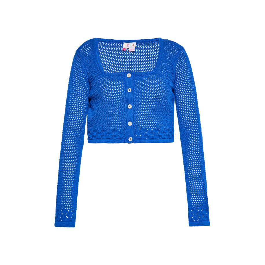 IZIA IZIA Gebreid vest kobaltblauw -