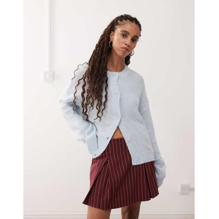 Reclaimed Vintage Recht vest in poederblauw