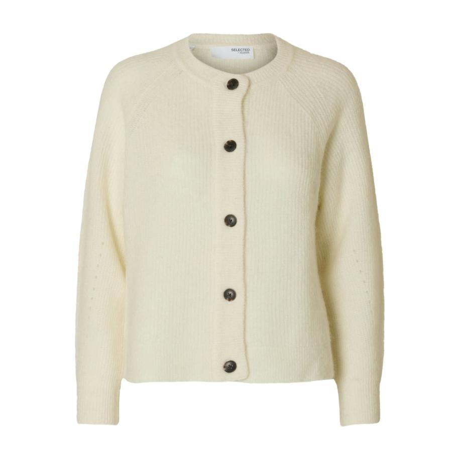Selected SELECTED Gebreid vest SLFLULU wolwit -