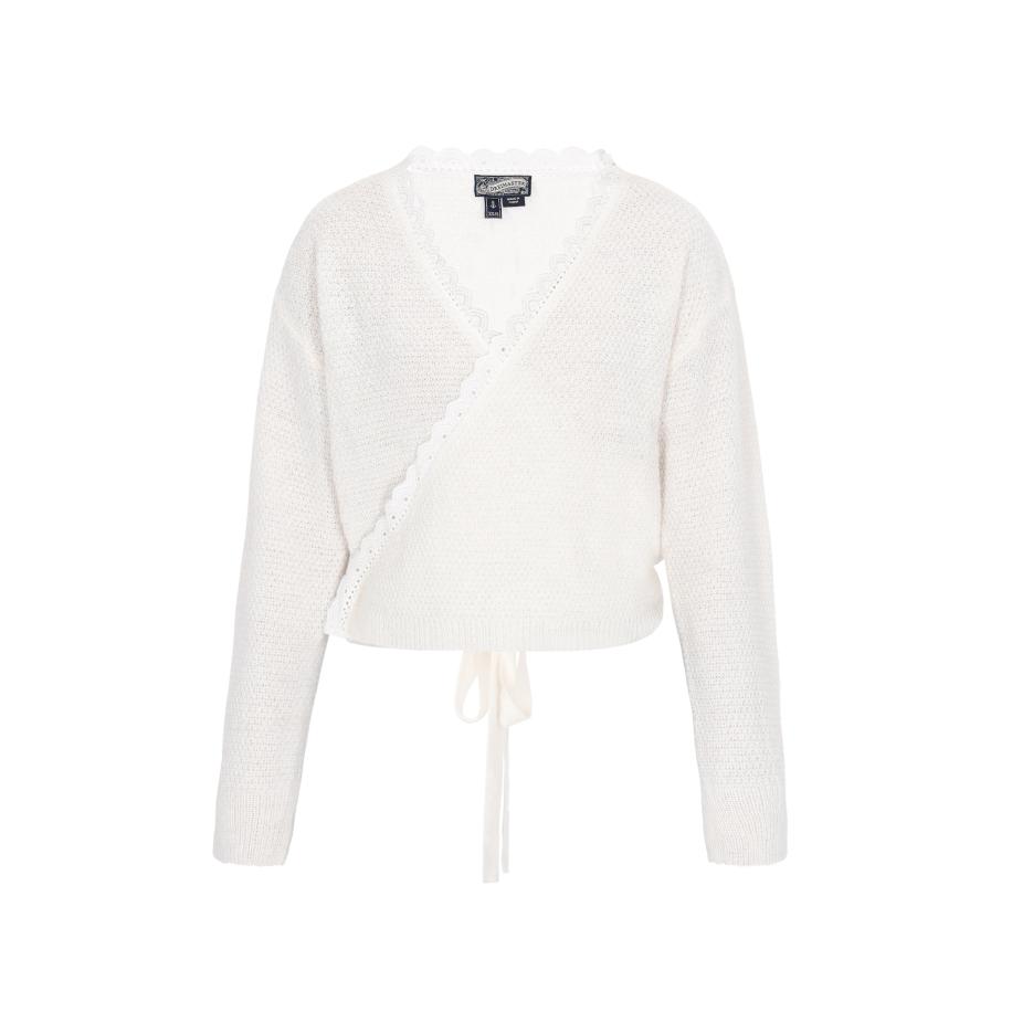 DreiMaster DreiMaster Vintage Gebreid vest offwhite -