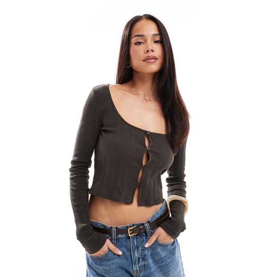 Stradivarius STR Mini vestje in bruin Bruin