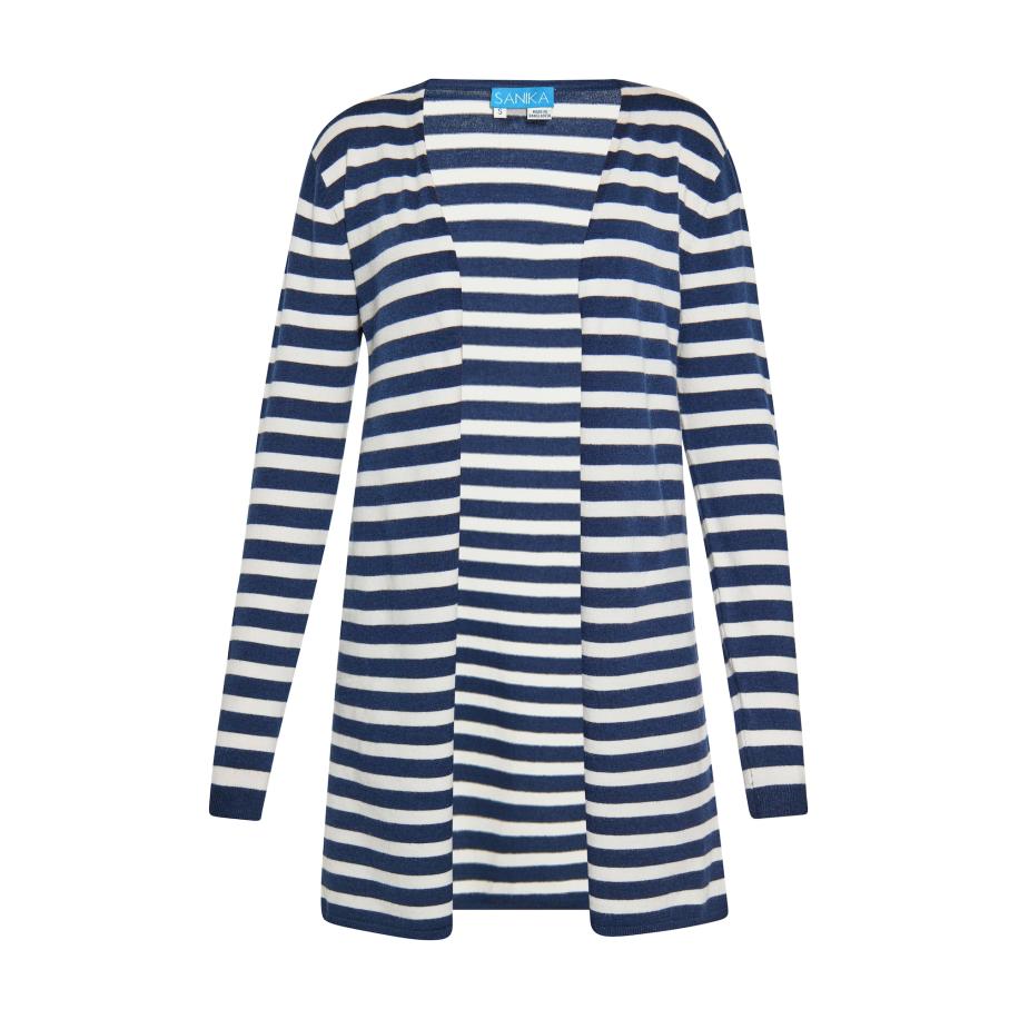 SANIKA SANIKA Gebreid vest marine / wit -