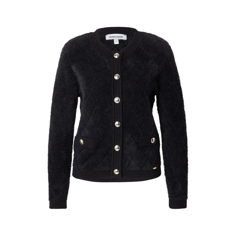 More & More MORE & MORE Gebreid vest zwart -
