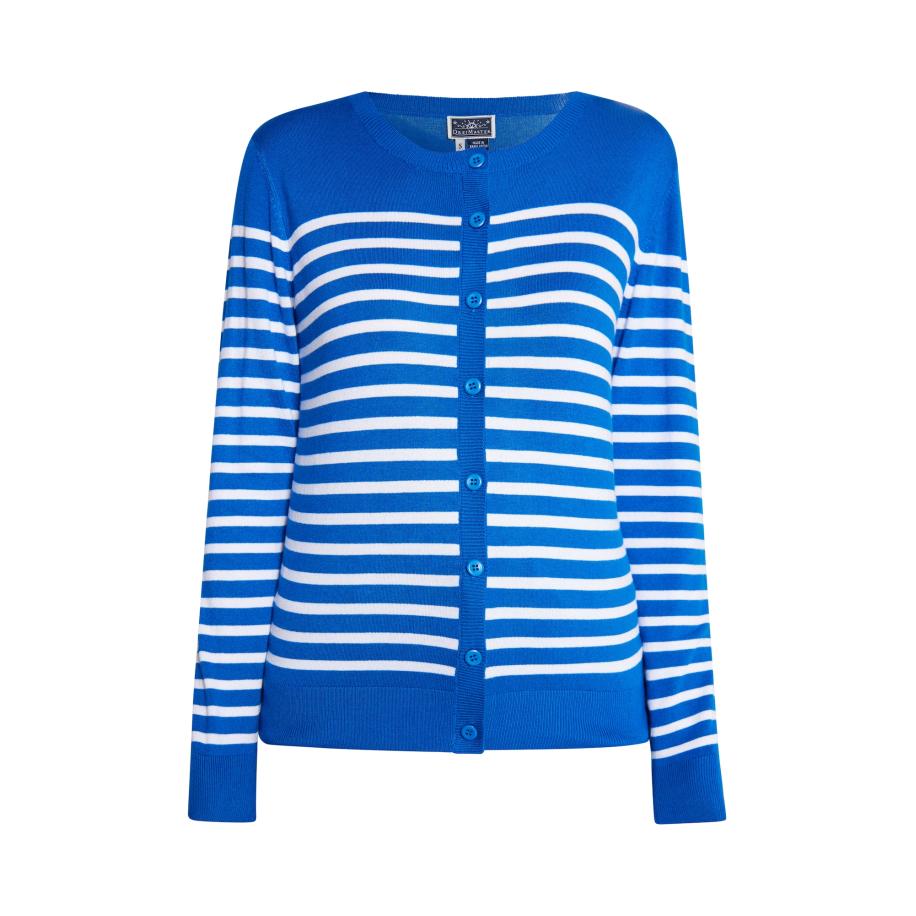 DreiMaster DreiMaster Maritim Gebreid vest royal blue/koningsblauw / wit -