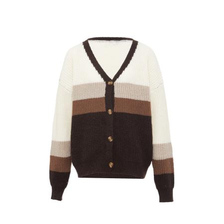 Jalene Jalene Gebreid vest beige / crème / bruin