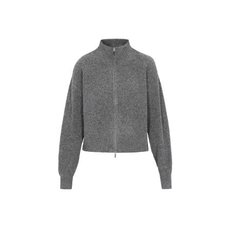 IZIA IZIA Gebreid vest grijs gemêleerd