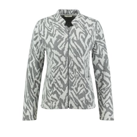 Key Largo Key Largo Gebreid vest Cosmic grijs / wit