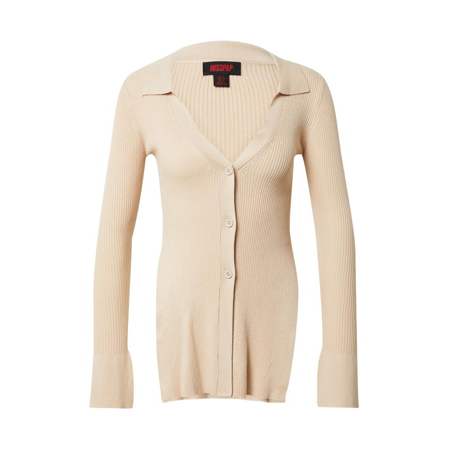 Misspap Misspap Gebreid vest beige -