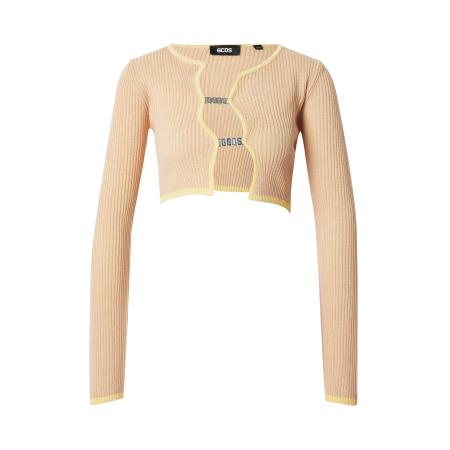 GCDS GCDS Gebreid vest pasteelgeel / poederroze