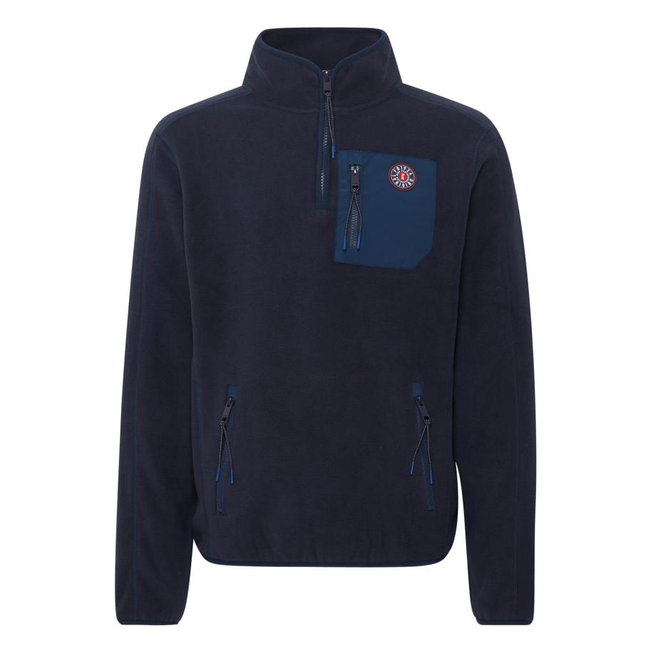 FQ1924 FQ1924 Fleece jas Lucas navy / rood / wit -