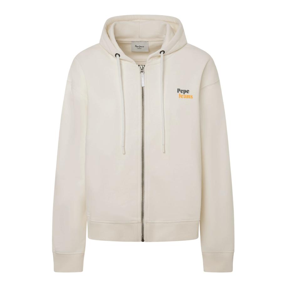 Pepe Jeans Pepe Jeans Sweatvest Edna antraciet / oranje / rood gemêleerd / natuurwit -