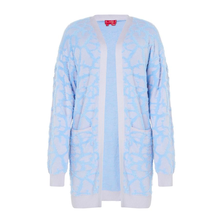 Swirly swirly Gebreid vest blauw -