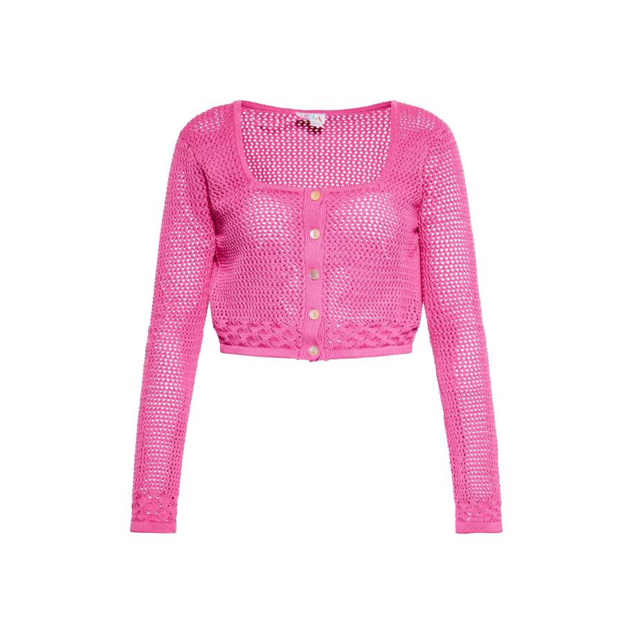 IZIA IZIA Gebreid vest pink -