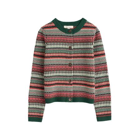 Seasalt Cornwall Seasalt Cornwall Gebreid vest Percella Cove groen / jade groen / donkergroen / koraal