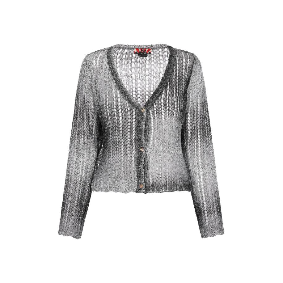 MYMO myMo ROCKS Gebreid vest zilvergrijs / zwart -