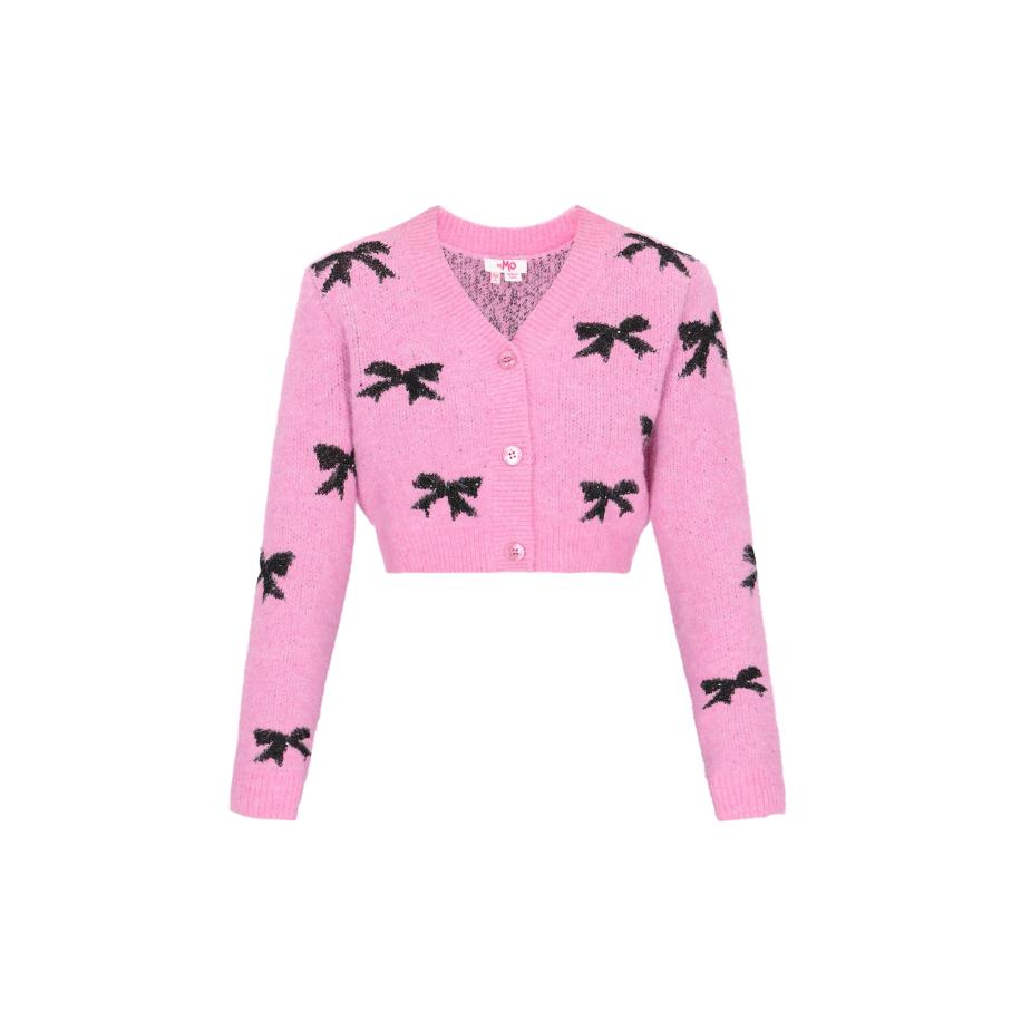 MYMO MYMO Gebreid vest pink / zwart -