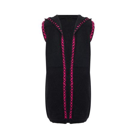 ebeeza ebeeza Gebreide bodywarmer pink / zwart