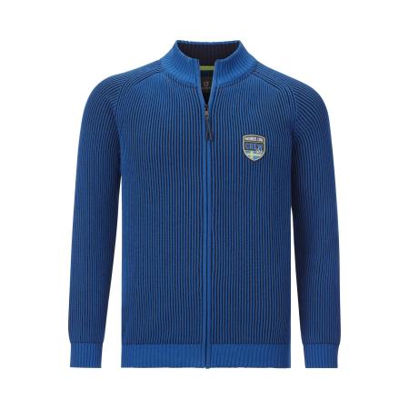 Jan Vanderstorm Vest blauw, Gestructureerd