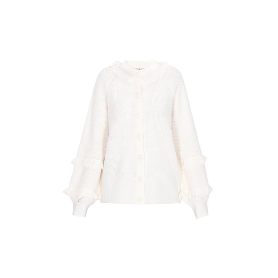 IZIA IZIA Gebreid vest offwhite -