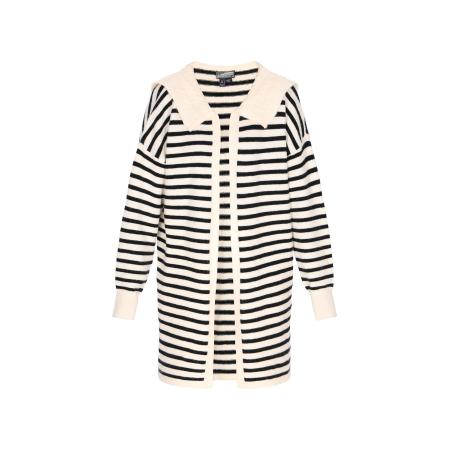 DreiMaster DreiMaster Vintage Gebreid vest zwart / offwhite