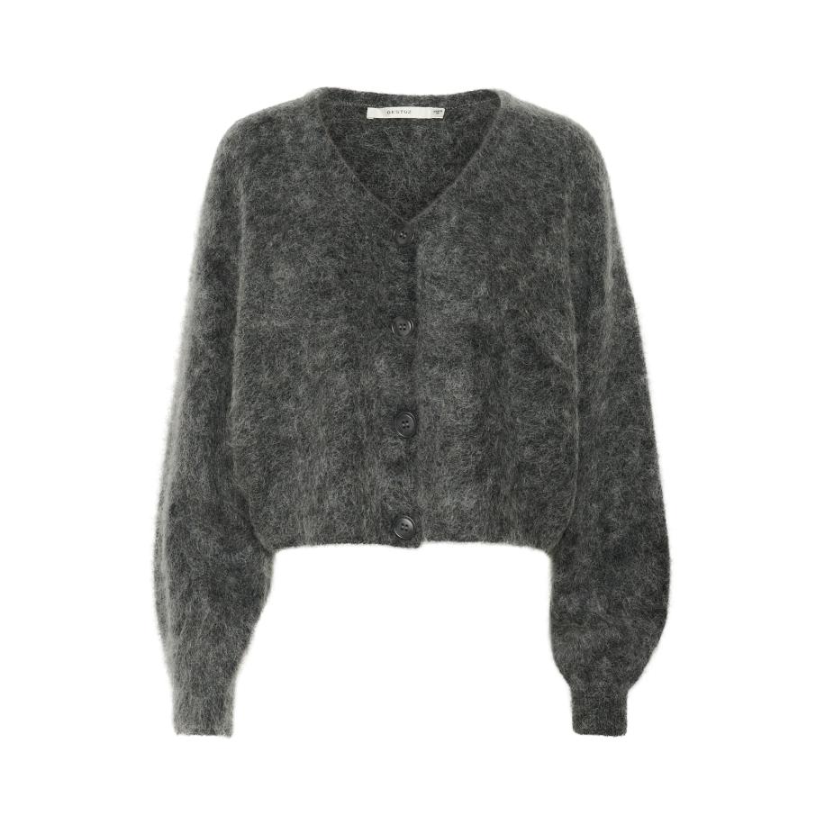 Gestuz Gestuz Gebreid vest GZDebbie antraciet -