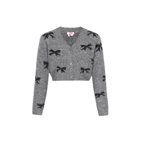 MYMO MYMO Gebreid vest grijs / zwart