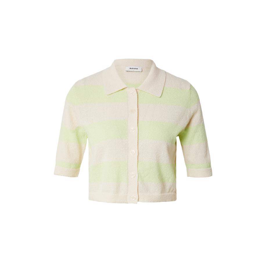 Modström modström Gebreid vest Hollister beige / lichtgroen -
