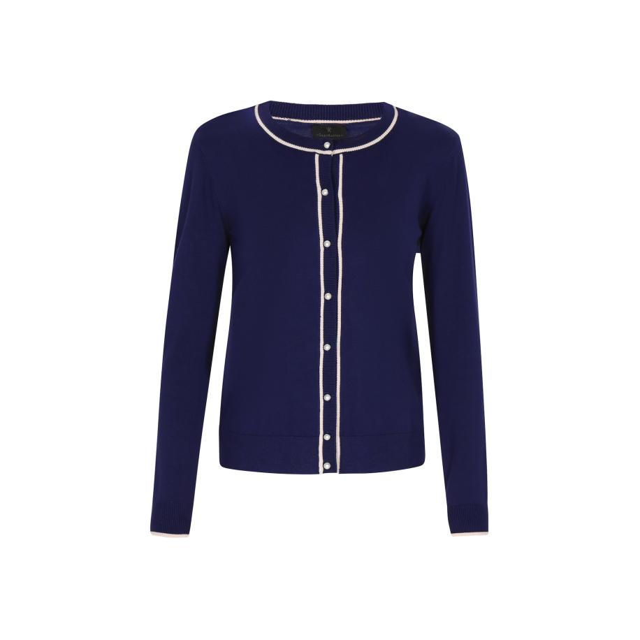 DreiMaster DreiMaster Klassik Gebreid vest navy / wit -
